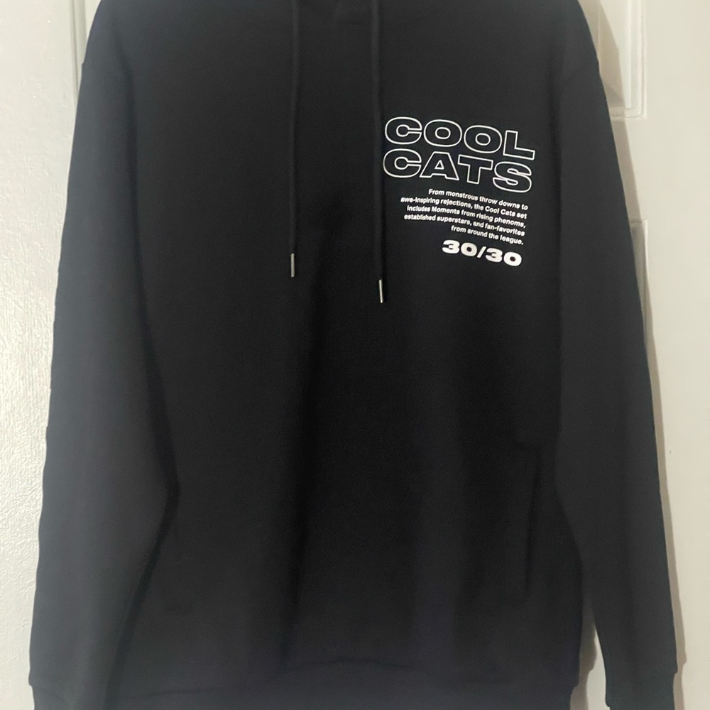 NBA Top Shot Nine Lives Lounge Cool Cats Limited Hoodie Black Sweatshirt Mens L